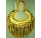 Epaulette Metal Tag with Gold Fringe